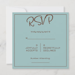 Tarjeta Chocolate Mood Minimal Wedding RSVP