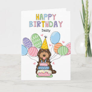 Tarjeta Chocolate Tan Cockapoo Cavapoo Perro Feliz cumplea