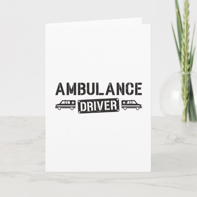 Tarjeta Chofer de ambulancia Regalo gracioso paramédico de (Anverso)