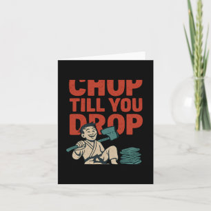 Tarjeta Chop hasta que dejes caer el humor de boxeo de art