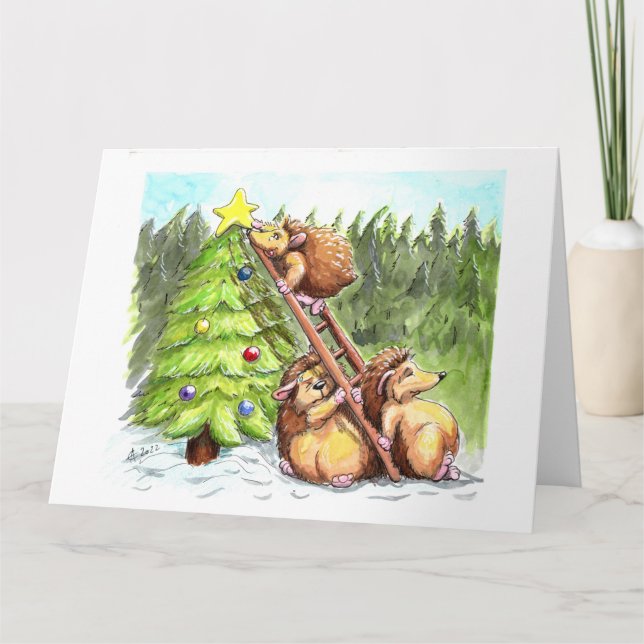 Tarjeta choupissons de Noël (Anverso)