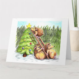 Tarjeta choupissons de Noël