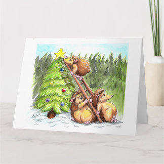 Tarjeta choupissons de Noël