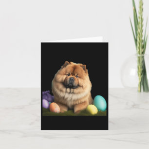 Tarjeta Chow Chow Easter Funny Dog Easter Day Costume