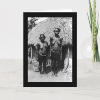 Tarjeta Choza 1920 de Sudán de las mujeres de Nubian