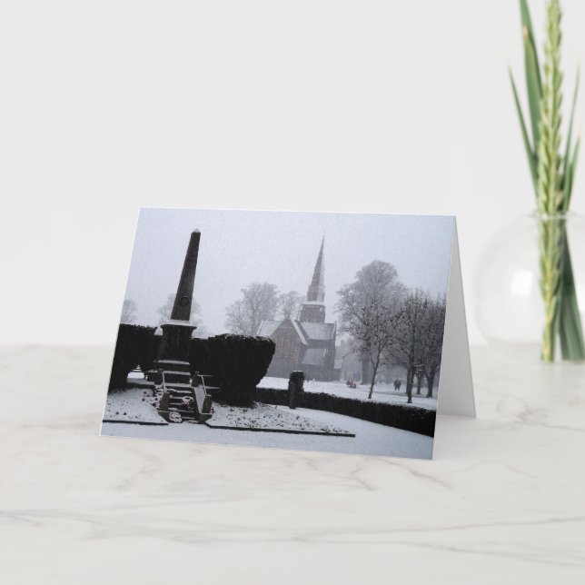 Tarjeta Christ Church y Memorial de Chiswick - Acuarela (Anverso)