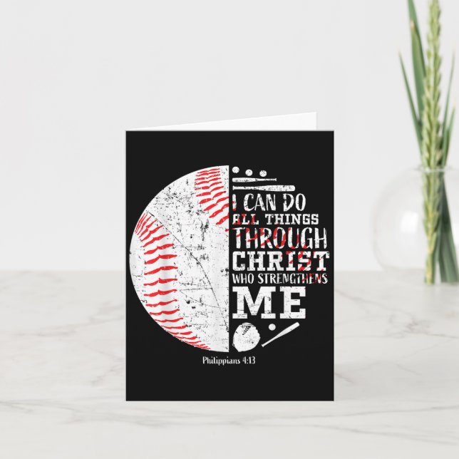 Tarjeta Christian Baseball Philipans 4_13 I Can Do All Thi (Anverso)