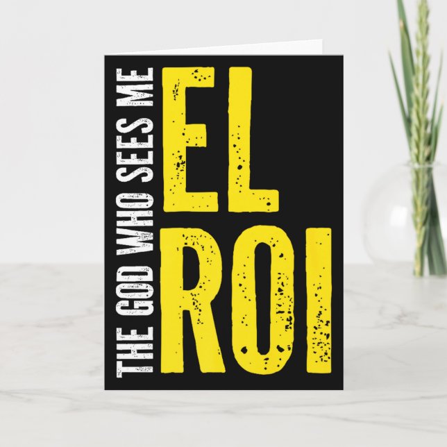 Tarjeta Christian Bible Quote - El Roi The God Who Sees Me (Anverso)