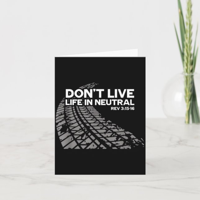 Tarjeta Christian Car Enthusiast Pastor - Don't Live Life  (Anverso)