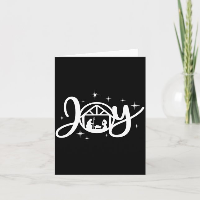 Tarjeta Christian Christmas Joy Jesus Nativity Scene Faith (Anverso)