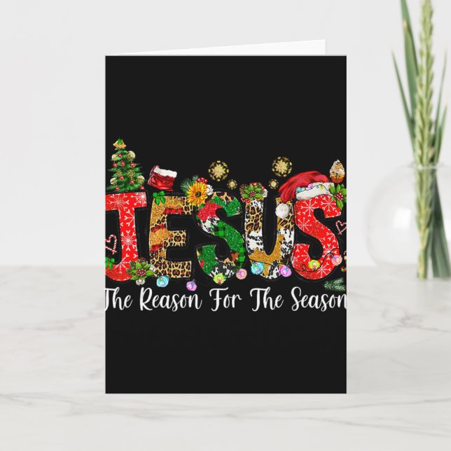 Tarjeta Christian Faith Jesus Is The Reason For The Season (Anverso)