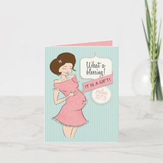Tarjeta Christian Greeting Card Felicitaciones Embarazo