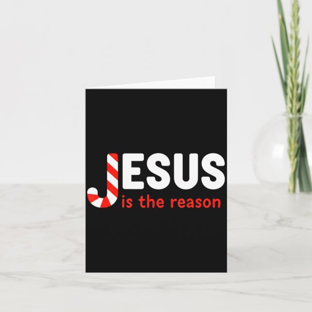 Tarjeta Christian Jesus Is The Reason For The Season Chris (Anverso)