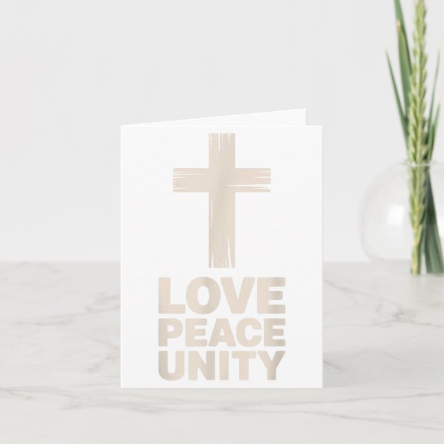 Tarjeta Christian Love Peace Unity Day  (Anverso)