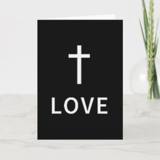 Tarjeta Christian Minimal Cross Love Subtle Religious Mode