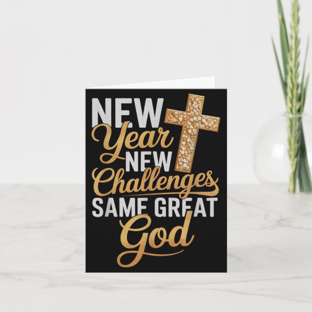 Tarjeta Christian New Years 2026 Happy New Year Same Great (Anverso)