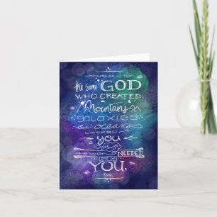 Tarjeta Christian notecard Kara idea de regalo Dios te ama