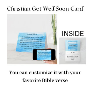 Tarjeta Christian recuperarse pronto