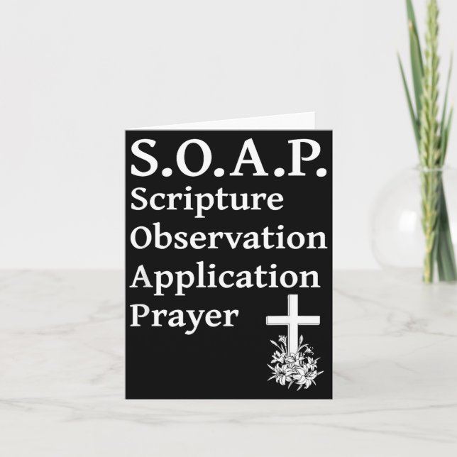 Tarjeta Christian Soap Scripture Observation Application P (Anverso)