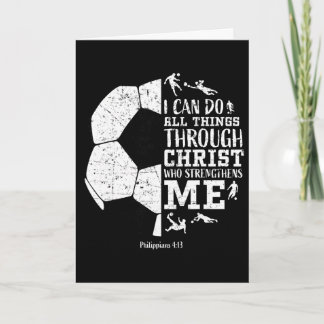 Tarjeta Christian Soccer Faith Graphic Bible Verse Philipp