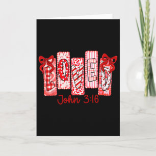 Tarjeta Christian Valentine Amó John 316 Coquette Bow Va