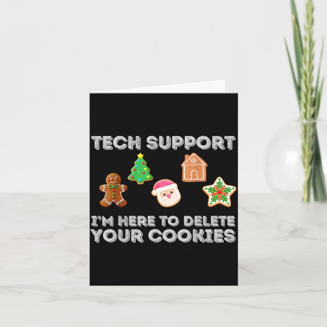 Tarjeta Christmas 2025 Tech Suprt Here To Delete Cookies X (Anverso)