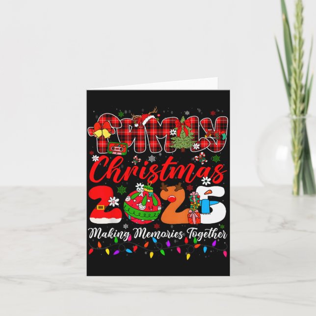 Tarjeta Christmas 2025 Xmas Lights Making Memories Togethe (Anverso)
