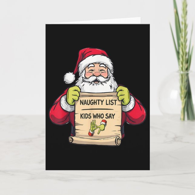 Tarjeta Christmas 67 Funny Santa 67 Six Seven 6 7 Meme Cus (Anverso)
