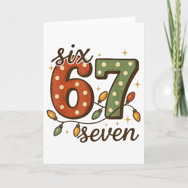 Tarjeta Christmas 67 Meme Six Seven 6-7 Funny Internet Jok (Anverso)