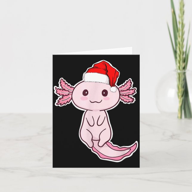 Tarjeta Christmas Axolotl  (Anverso)