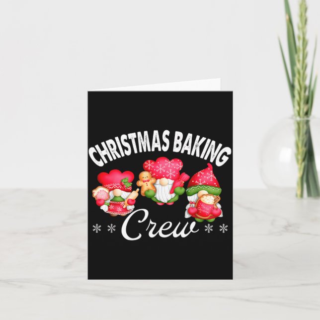 Tarjeta Christmas Baking Crew Bakers And Christmas Baking  (Anverso)