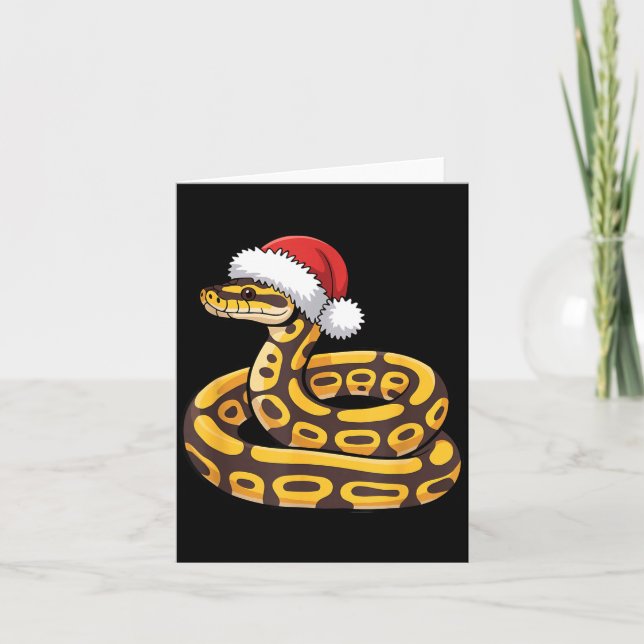 Tarjeta Christmas Ball Python Ugly Xmas Sweater Snake Love (Anverso)