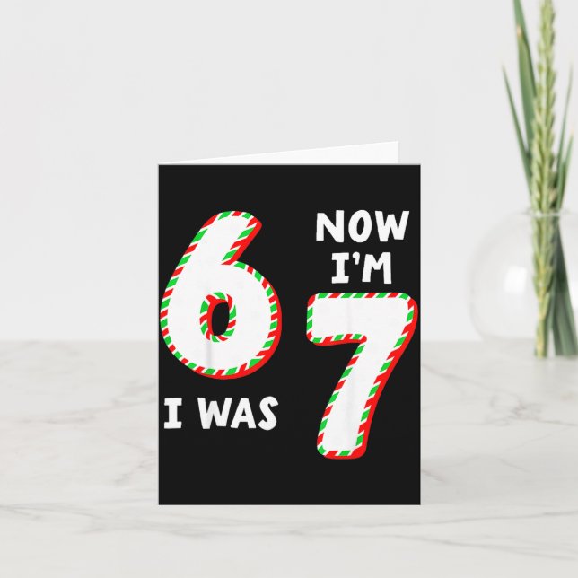 Tarjeta Christmas Birthday 6 To 7 Age Upgrade Candy 67 Mem (Anverso)