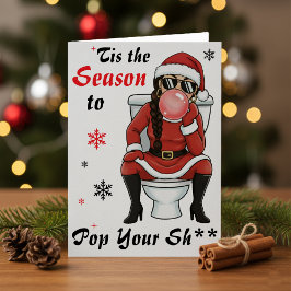 Tarjeta Christmas Birthday Mrs Santa Claus Bubblegum Funny