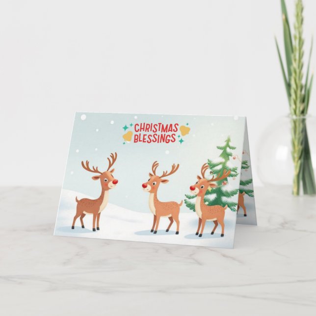 Tarjeta Christmas Blessings (Anverso)