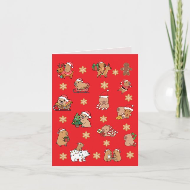 Tarjeta Christmas card, Carte de Noël, Merry Christmas (Anverso)