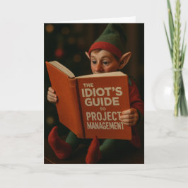 Tarjeta Christmas card elf 'Idiots Guide Site Management'