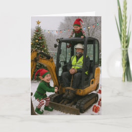 Tarjeta Christmas card - Site manager kidnapped by elves!