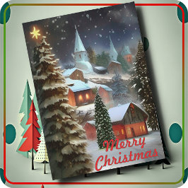 Tarjeta CHRISTMAS CARD - Snow-covered Christmas Village