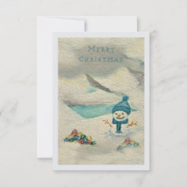 Tarjeta Christmas Card Winter Snowman