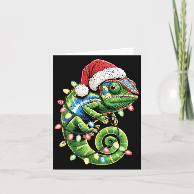 Tarjeta Christmas Chameleon Toddler Kids Boys Christmas Xm (Anverso)