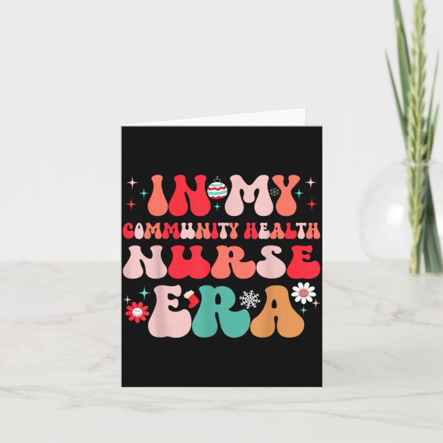 Tarjeta Christmas Community Health Nurse Present For Funny (Anverso)