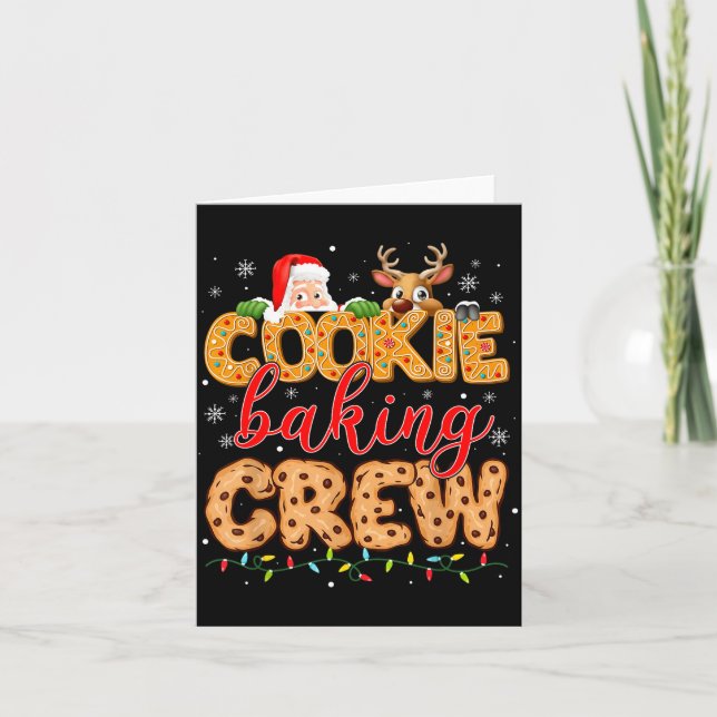 Tarjeta Christmas Cookie Baking Crew Cookie Crew Family Ch (Anverso)