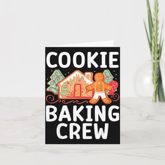 Tarjeta Christmas Cookie Taster Cookie Baking Crew Gingerb (Anverso)