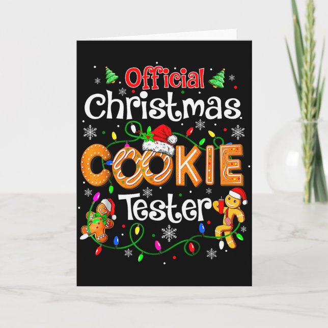Tarjeta Christmas Cookie Tester Taster Baking Crew Toddle  (Anverso)