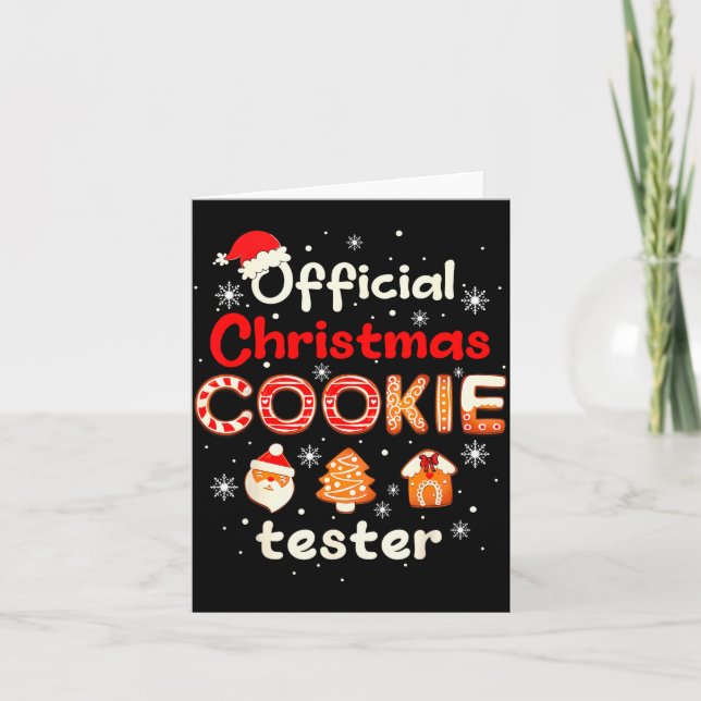Tarjeta Christmas Cookie Tester Taster Baking Crew Toddler (Anverso)