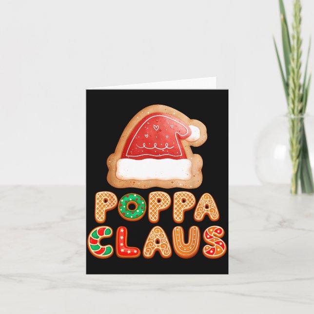 Tarjeta Christmas Cookies Baking Ppa Claus Family Matching (Anverso)