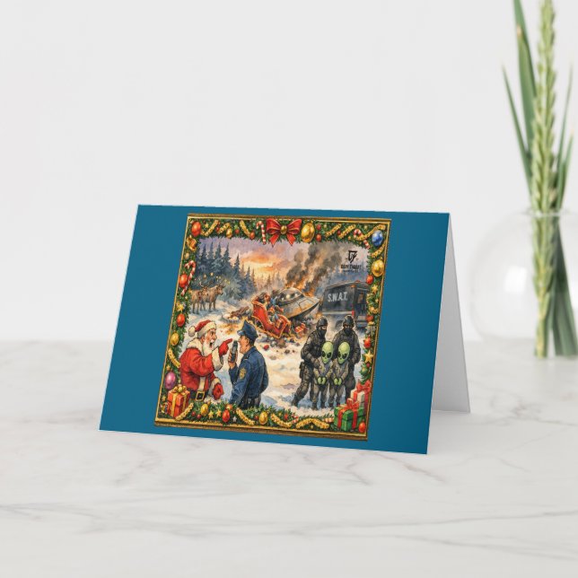 Tarjeta Christmas Crash Greeting Card (Anverso)