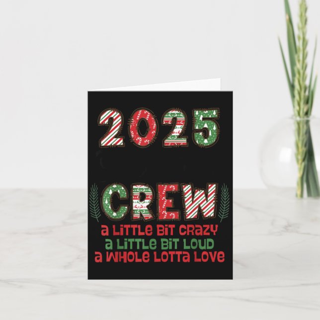 Tarjeta Christmas Crew 2025 Family Christmas Matching Xmas (Anverso)