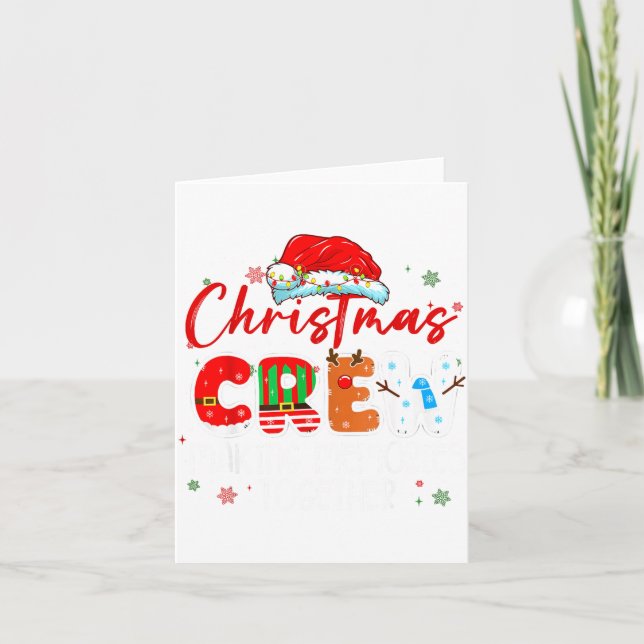 Tarjeta Christmas Crew Making Memories Together Xmas Light (Anverso)